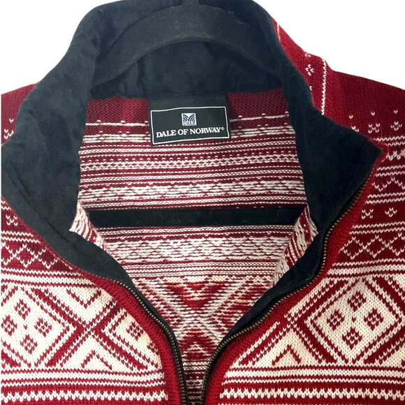 Dale of Norway Full Zip Cardigan Sweater Red XS Pre-Loved - Picture 4 of 5